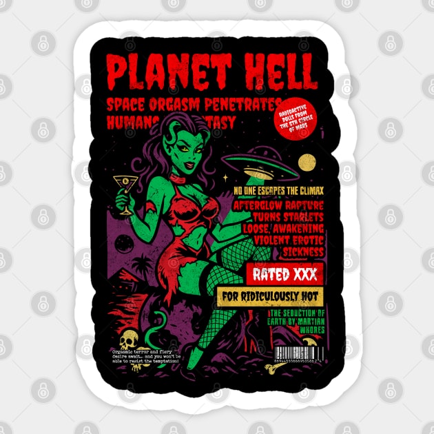 PLANET HELL Sticker by artslaves
